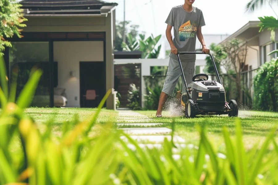 battery self propelled lawn mowers